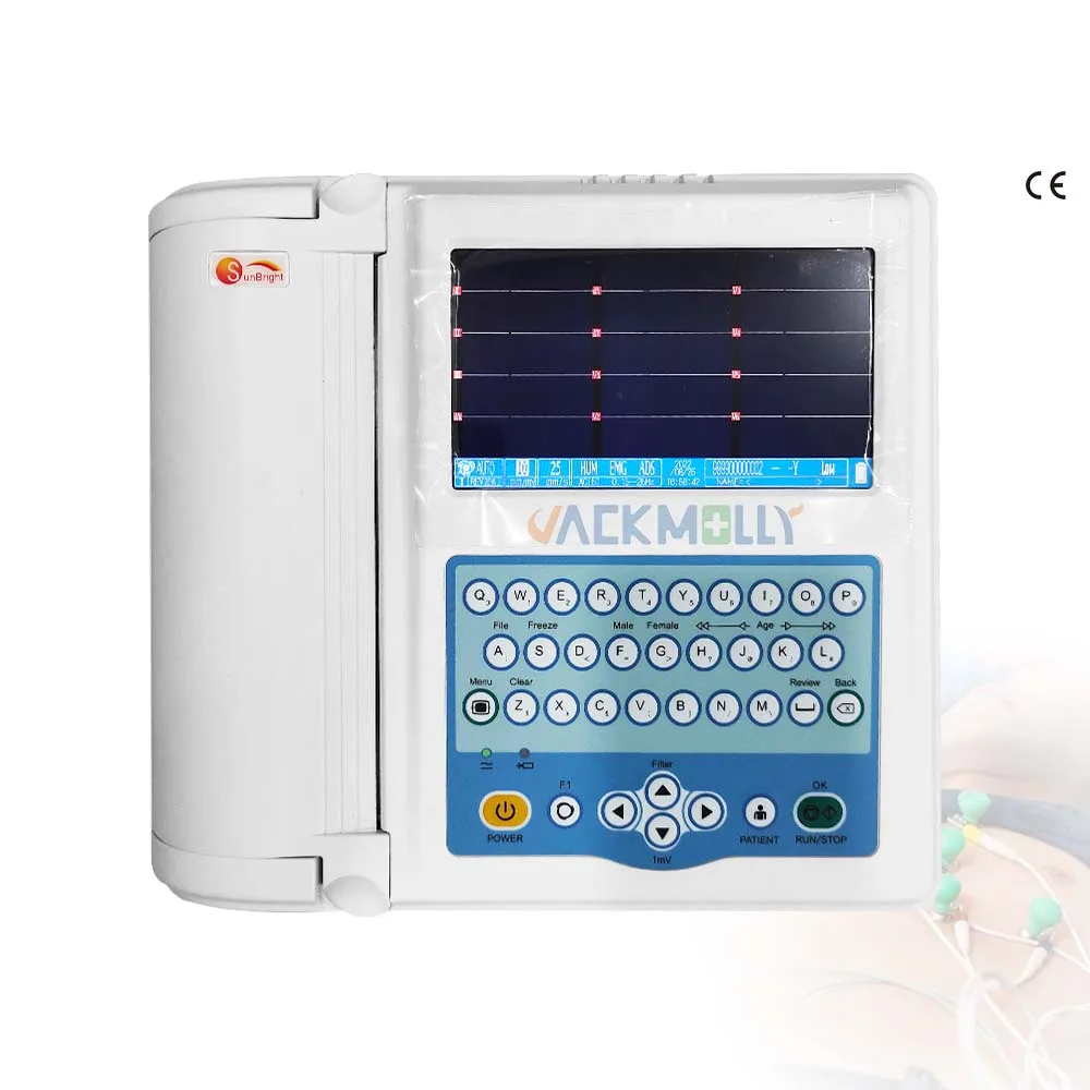 JM-8126 12 Channel 7 Inch Color Screen ECG Machine Low Price Electrocardiograph Ekg Lead Ecg