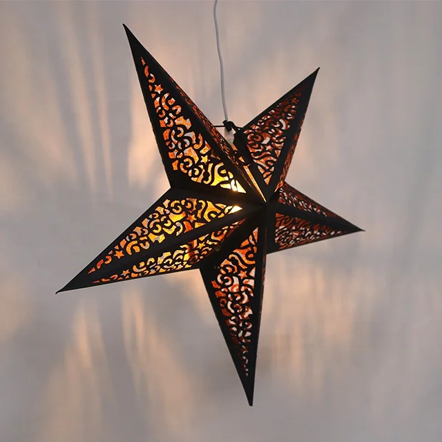 Chinese Design LED Decorative Handmade Hanging Lamp Shade Paper Star Lantern