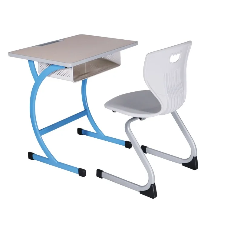 Металлическая одноклассная мебель для студентов, учебы, рисования и чтения, детский одинарный стол и стул