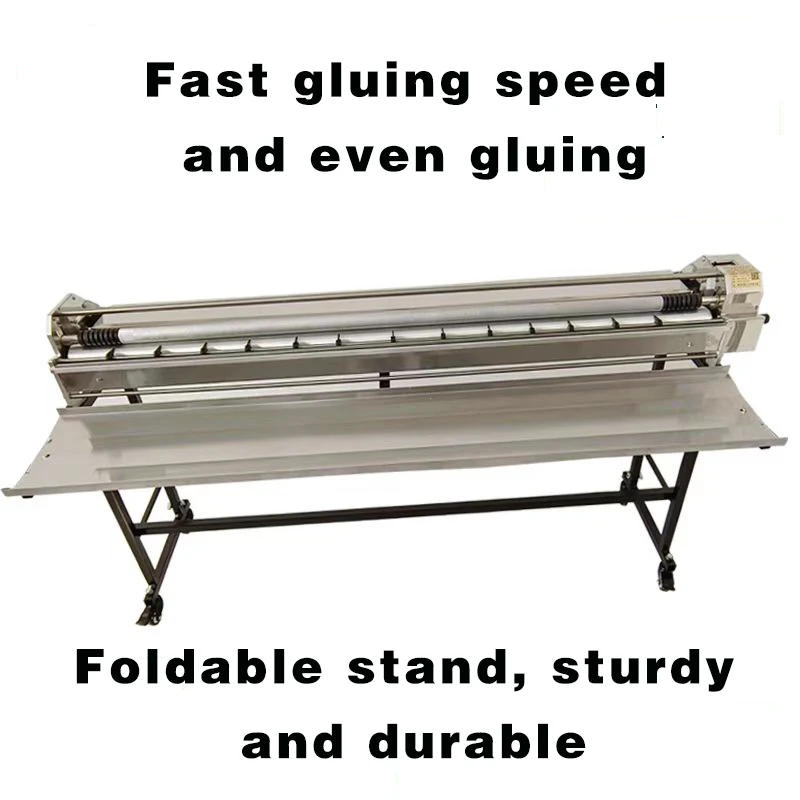Hand Crank High Performance Portable Wallpaper Glue Machine Stainless steel body with folding bracket glue machine