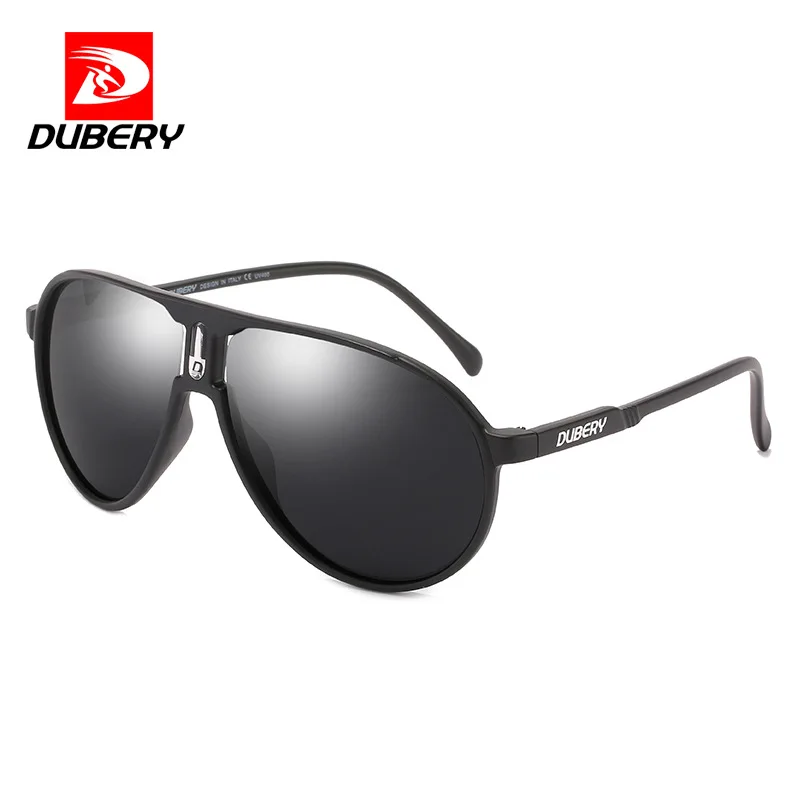 Dubery Polarized Sunglasses Men Movement Designer Driving Sun Glasses Goggles Eyewear Women Vintage UV400 Black Sport Glasses PC