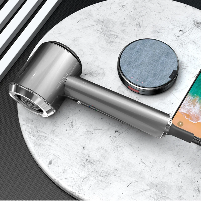 Low Noise Professional Hair Dryer Negative Ion Hot Cold Air Blow Dryer Intelligent Hairdryer 4 Speed 1800W