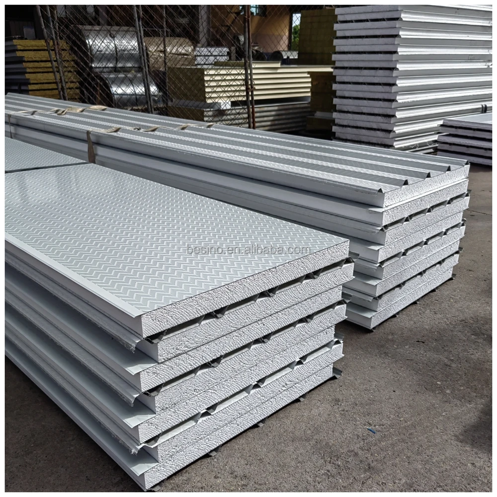 Thermal Insulation Eps Sandwich Panels Suppliers Roof Sandwich Panel Soundproof Insulated Steel 50mm Ral 9002 Eps Sandwich Panel