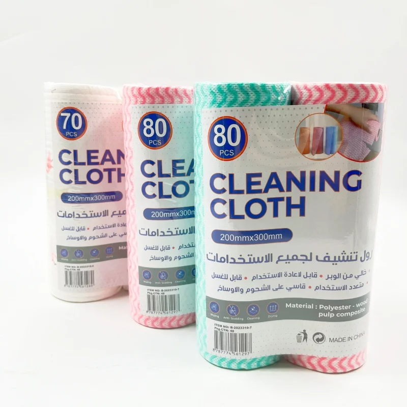 Household Nonwoven Cleaning Cloth Disposable Cleaning Cloth Nonwoven fabric Kitchen Paper Towels Roll absorbent cloths