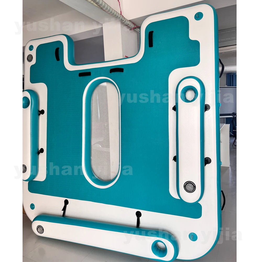Water Aqua Park Inflatable Floating Platform Drop Stitch Water Floating Pontoon Platform Island Deck Platforms For The Water
