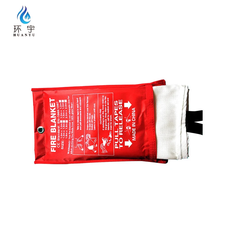 Customized fiberglass fire blanket single and double layer fire retardant ceramic fiber asbestos high silica gel fire blanket