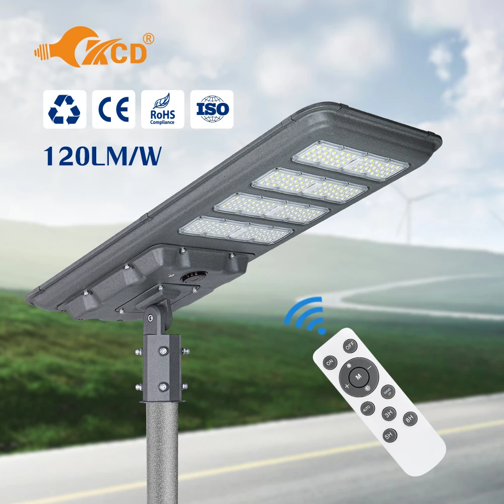 KCD Remote Control IP65 6000K High Lumen New Solar Product Outdoor Cool White 100w 300w 400w 500w 1000w Solar LED Street Light