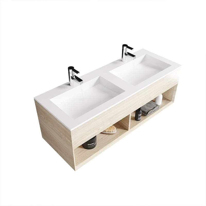 GM Mold-Made Solid Surface Basin Sink Artificial Stone Wall-Hang for Bathroom Hand Wash Counter-top Hotel Application