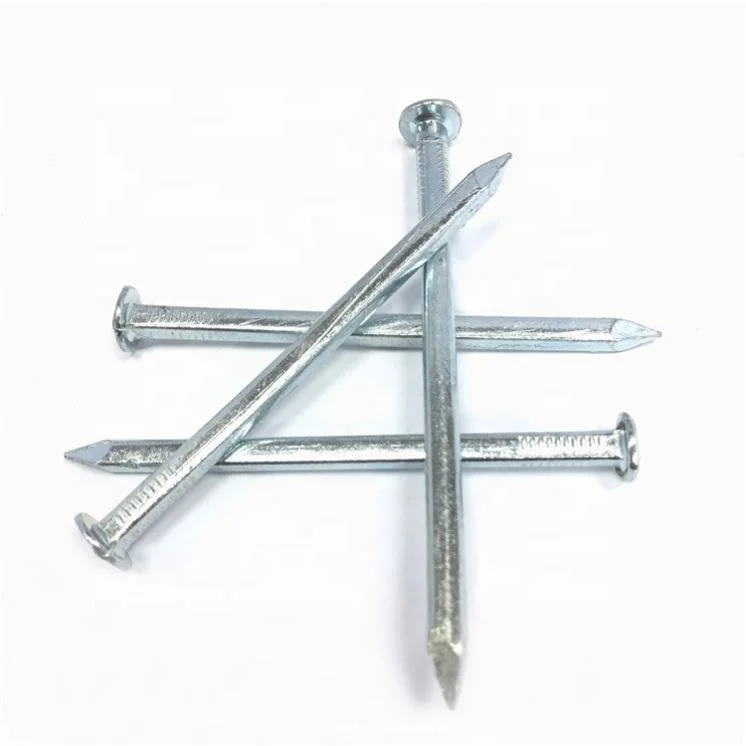 China Supply Electro Galvanized 100mm Square Boat Concrete Nail For Wood Boat With Square Body