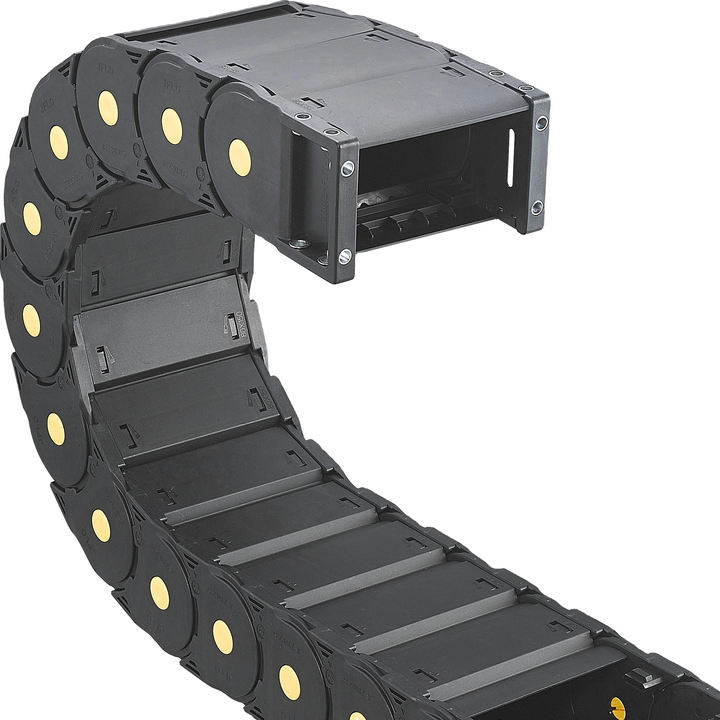 JFLO closed type cable drag chain, cable carrier, cable conveyor tray, JEZ80F,fully close 80X150 80X200 80X300 80X350