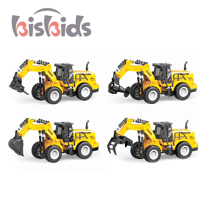 New Style Kid Inertia Metal Diecast Toys Dozer Truck Engineering Vehicle Four vehicles Simulation Alloy Car Toy