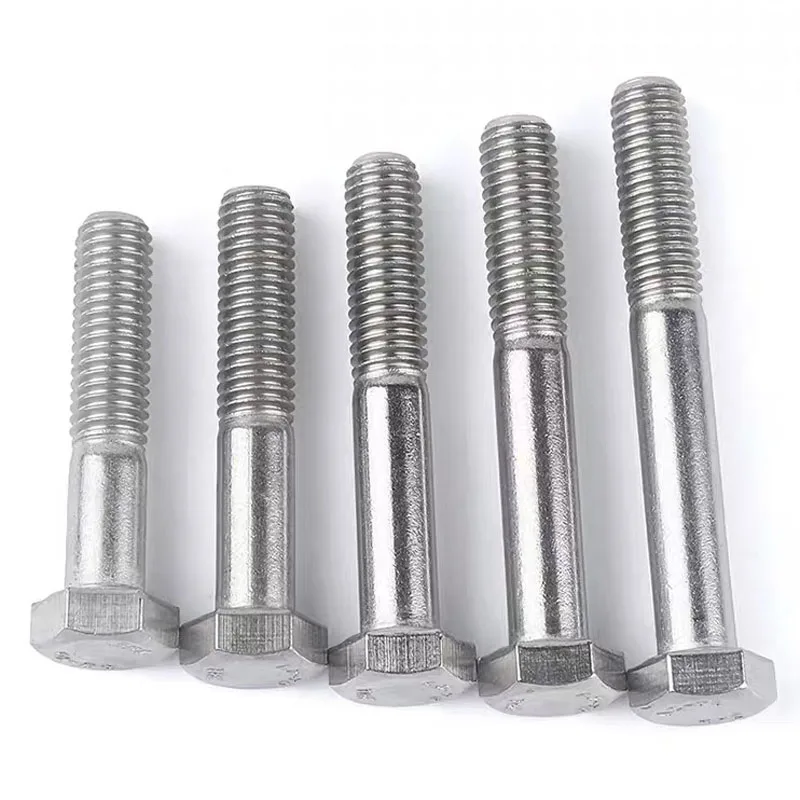 High quality 4.8 8.8 10.9 12.9 DIN933 931 hex bolt colorful aluminum hex bolts m8 colored m8 hex bolts and nuts stainless steel
