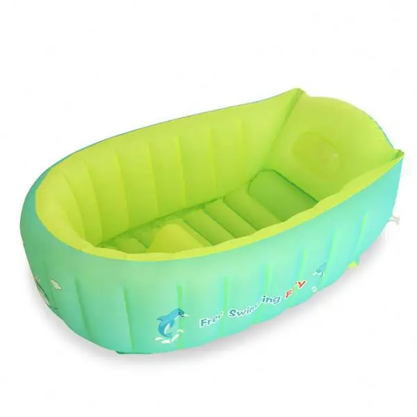 Прочный хит продаж прочный уникальный дизайн зеленая домашняя безопасная Надувная Детская ванна
