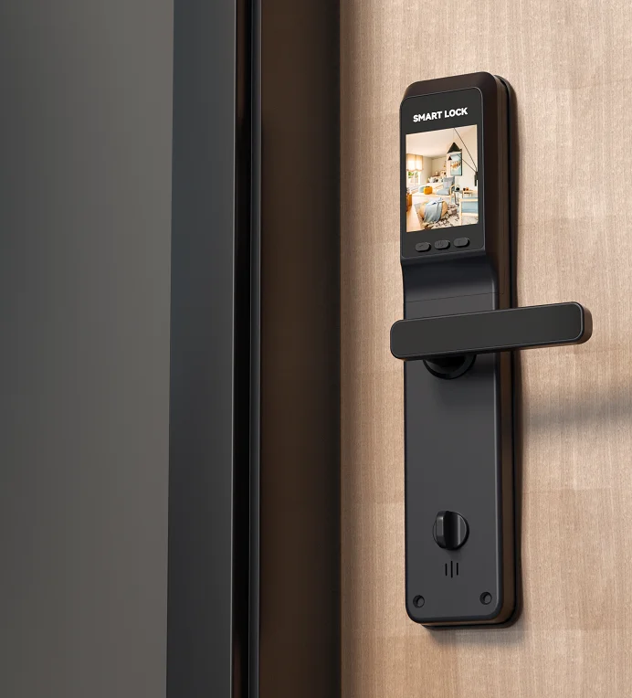 New Electronic Lock Smart Home Tuya NFC Unlock Biometric Door Lock APP with Camera