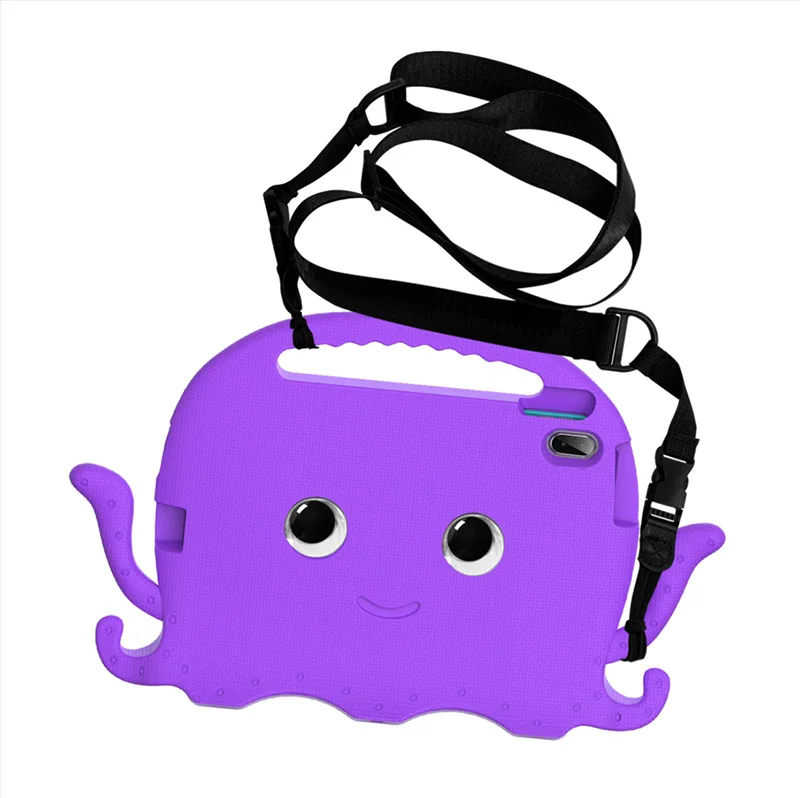 Kids friendly EVA foam tablet case for iPad 10th Gen 10.9 2022 handle rugged tablet cover with shoulder strap screen protector