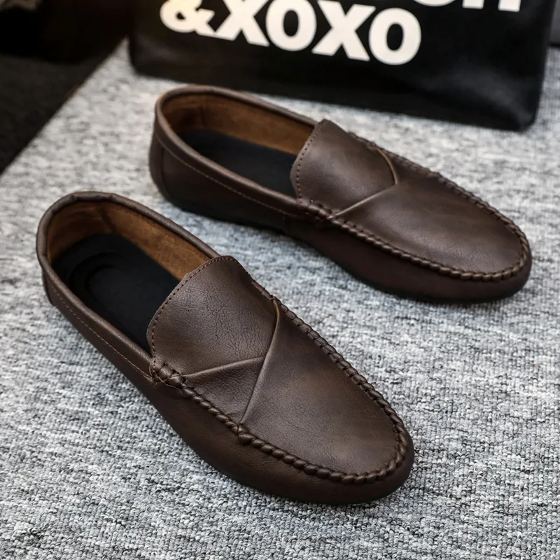 summer 2024 loafers male Korean version breathable Wholesale  new casual fashion leather shoes