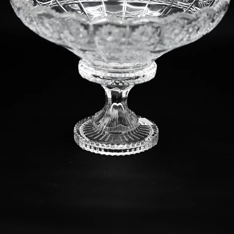 17PK large crystal glass decoration bohemia style fruit bowl