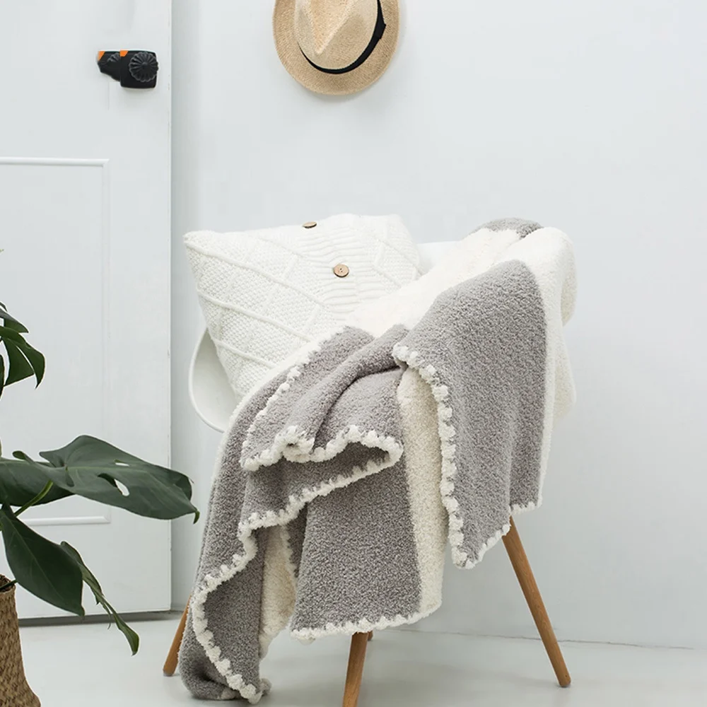 
Wholesale washable travel sofa double bed adult weighted ultra soft velvet cotton wool warming blanket 