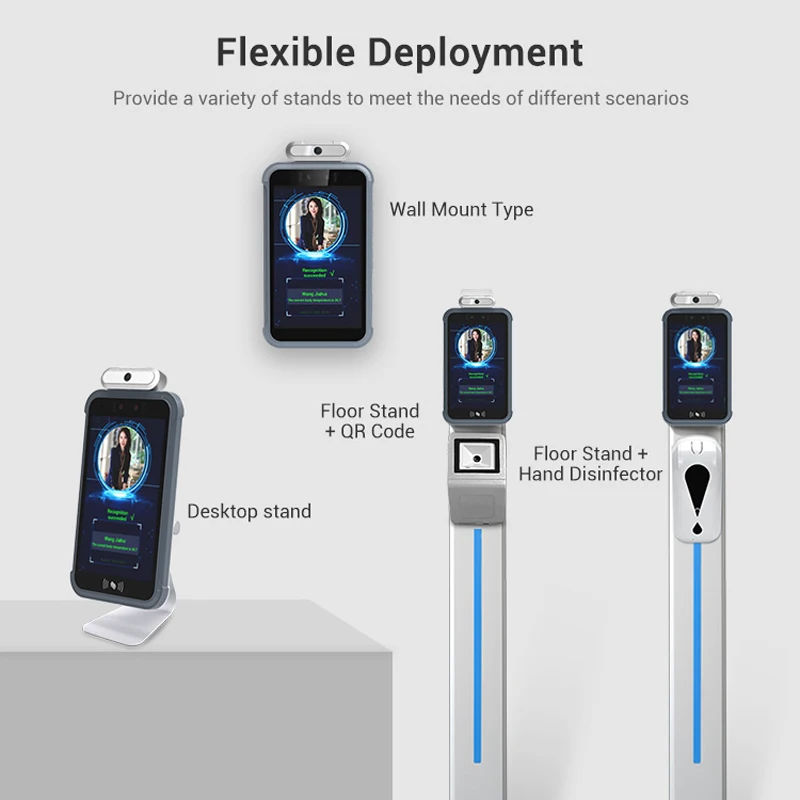 Manufacturer Security Attendance Recorder Thermal Imaging Scanner Facial Recognition Biometric Machine Smart Face Door Lock