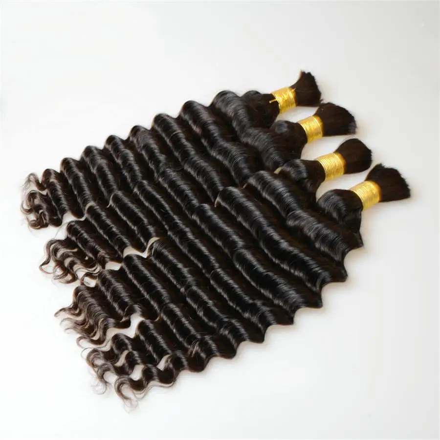 Good Quality 10A Grade Virgin Russian Cuticle Aligned Wet and Wavy Human Hair Extensions Braiding Hair Bulk No Weft