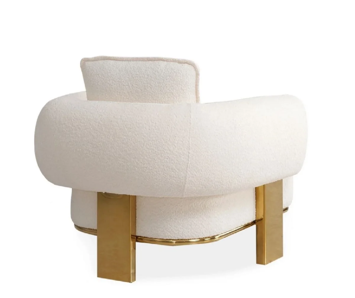 Modern Luxury Shiny Gold Stainless Frame White Velvet Love Seat Three Seat Sofa For Home Living Room Furniture Hotels Villa Use