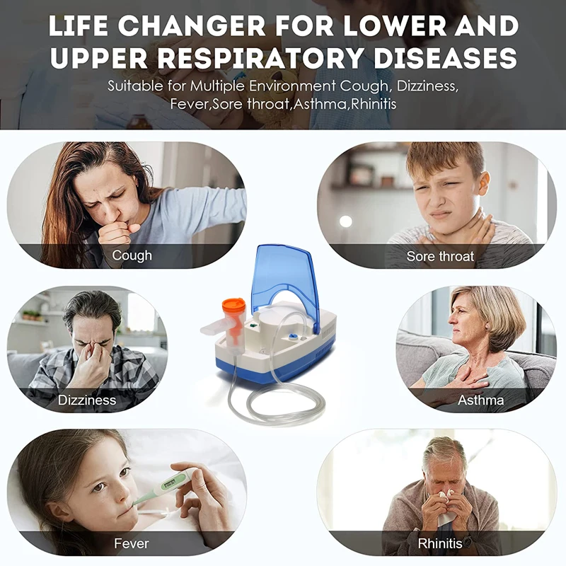 Portable Mini Steam  Inhaler Compressor Ultrasonic Walmart Portable Mesh Nebulizer Portable, Nebulizador Portatil Aerosol