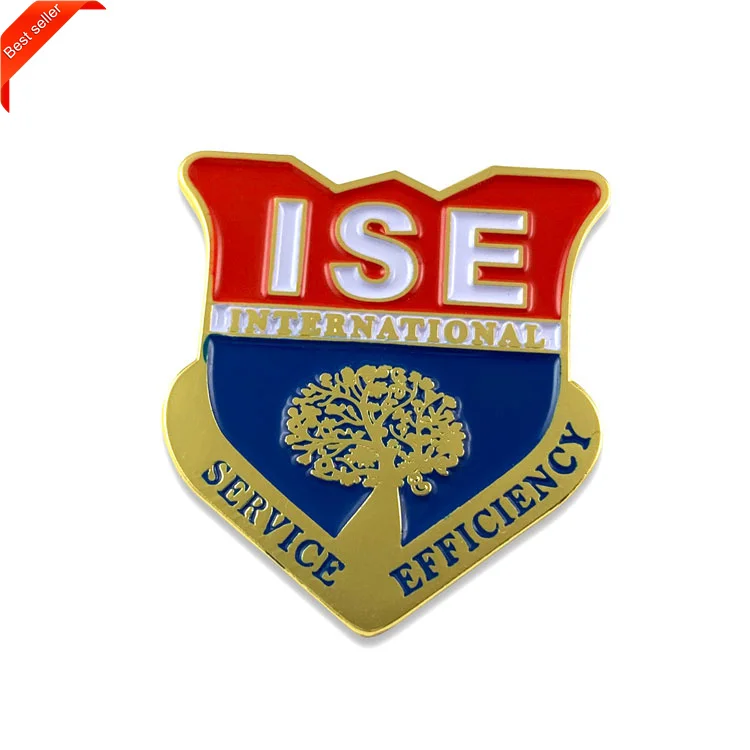 High Quality Customized Gold-plated 3D Design Zinc Alloy Sports Medal Honor Guard Army Lapel Pins Security Badge
