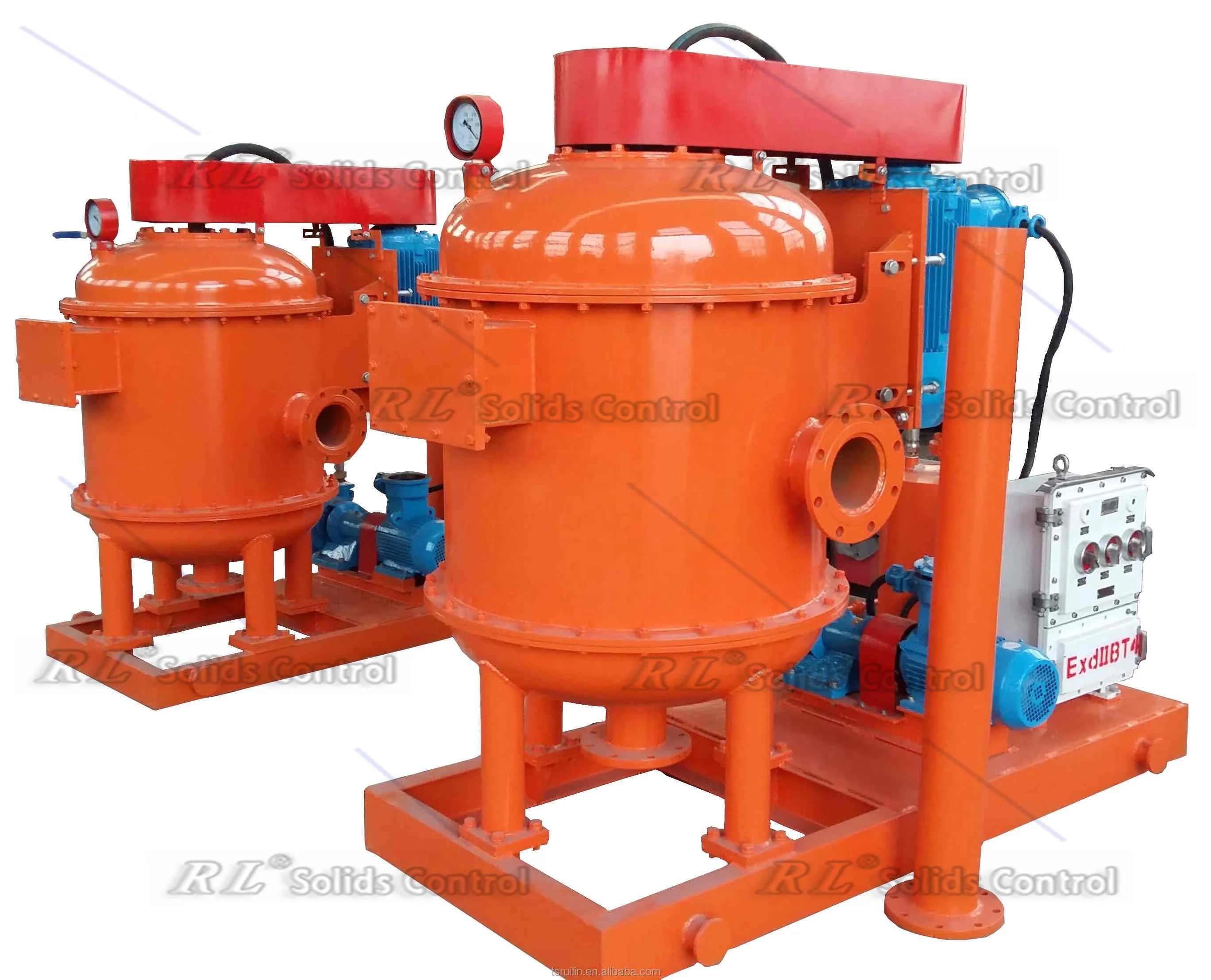 In the production of high quality oil field drilling mud vacuum degasser
