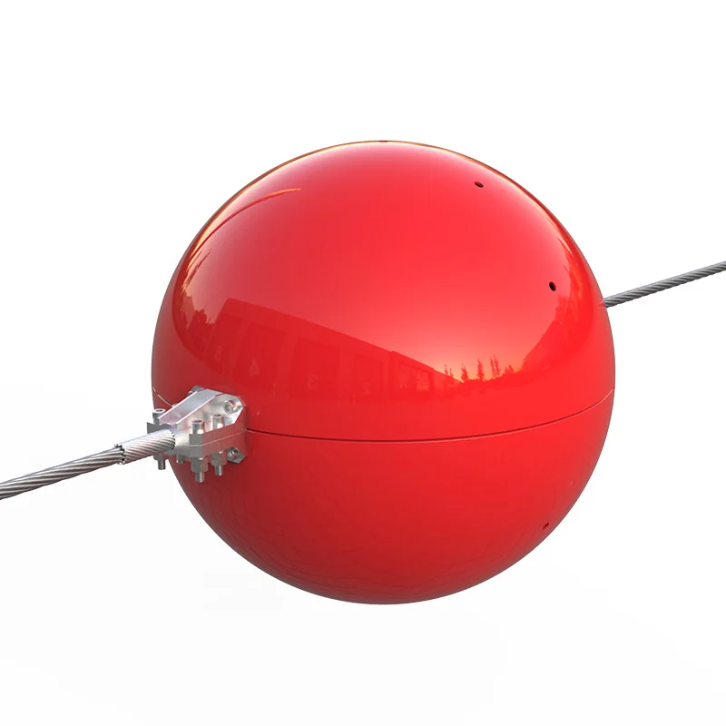 ICAO Aerial Marker for Powerlines white, orange and red 600mm diameter aircraft warning sphere diurnal marking on High-Voltage
