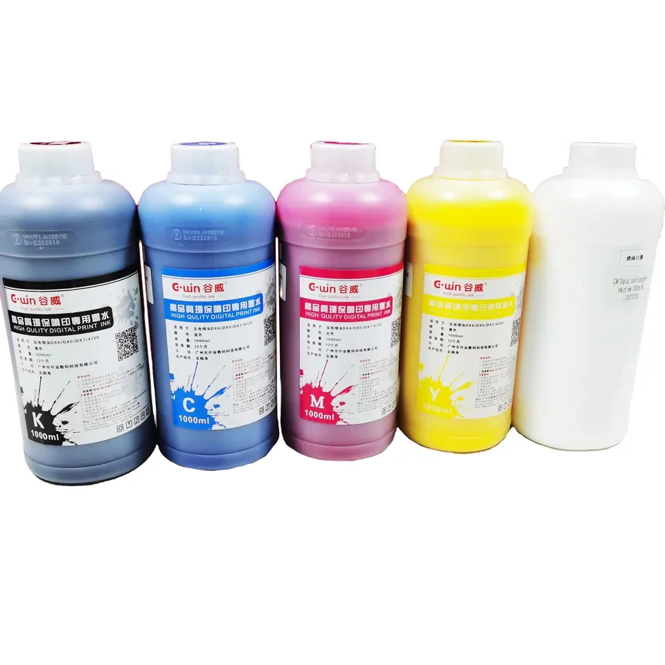 High Quality Water Based CYMKW DTF Textile Pigment Ink Hydrochromic Nazdar Ink For Dtf Printer