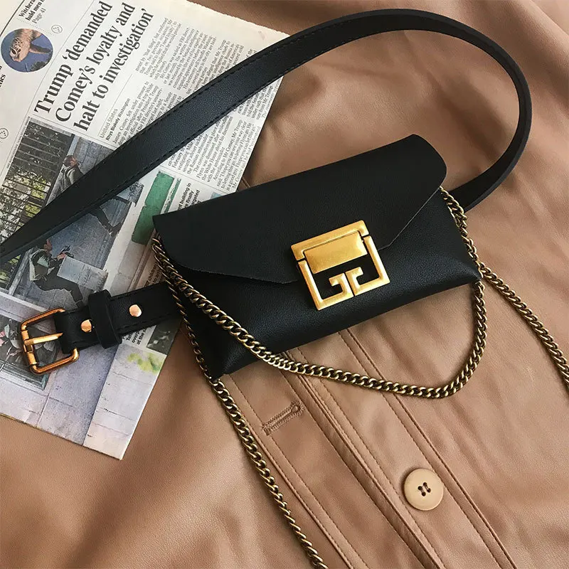 2022 New Fashion Chain Detachable Snake Pattern Waist Bag Chain Messenger Bags