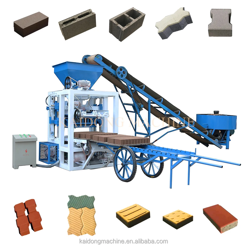 KAIDONG HOT SALE QT4-23A semi automatic bricks making machinery block making machine small business machine ideas