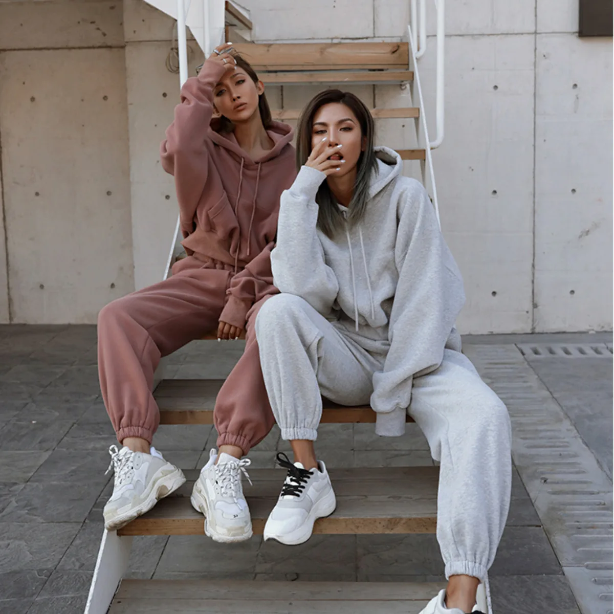
2 Piece Set Tracksuit Women 2021 Clothing Winter Long Sleeve Pants Women Winter Two Piece Pants Set Tracksuit Set 