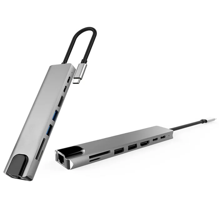  USB-концентратор 8 в 1 с USB 3 типа C на 4K HD Ml USB-C адаптер для MacBook