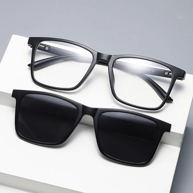 2024 очки DL оптовая продажа в оправе ночного видения Oculos UV400 поляризованные квадратная Магнитная застежка 5 1 для солнцезащитных очков