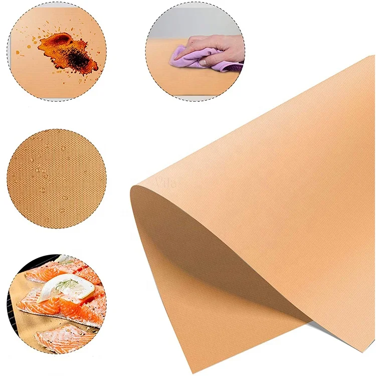 Heat Resistant Reusable PTFE Oven Liner Baking Mat Portable Outdoor Non Stick BBQ Grill Mat