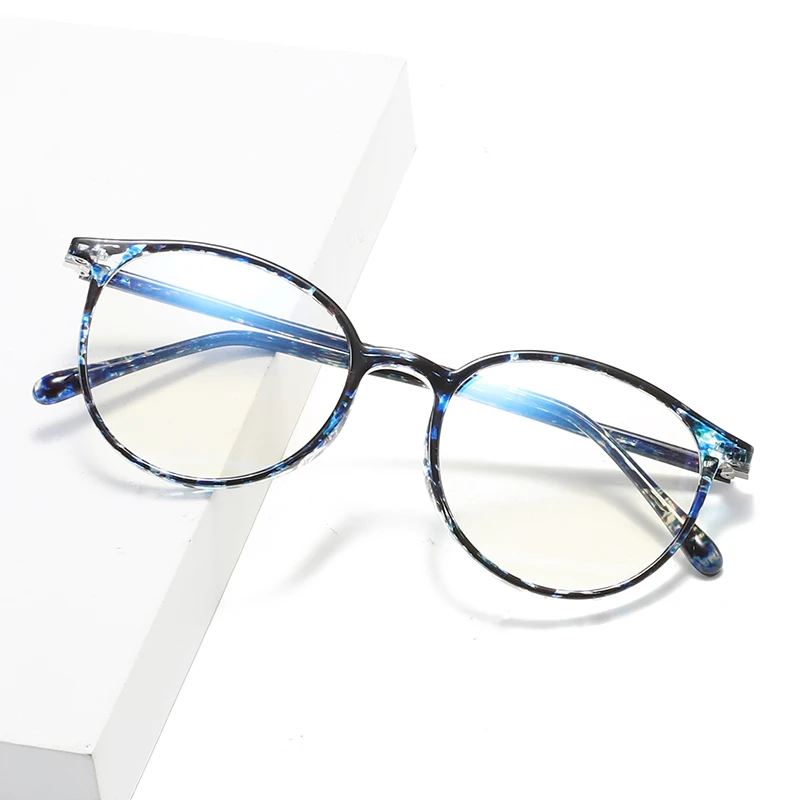 HW 145 TR90 CP Temple glasses optical frames Glasses Anti Blue Light Polygonal Round Frame Women Eyeglasses Computer Glasses
