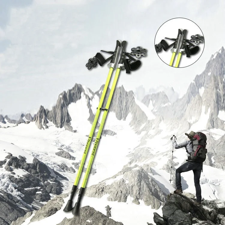 Hot Selling Light Weight Ski Stick  Non-Slip Grip Handle Cross Country Ski Poles portable sports ski stick