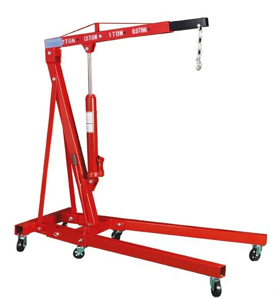 2ton 1 ton heavy duty foldable hydraulic lifter small shop crane jack for engine