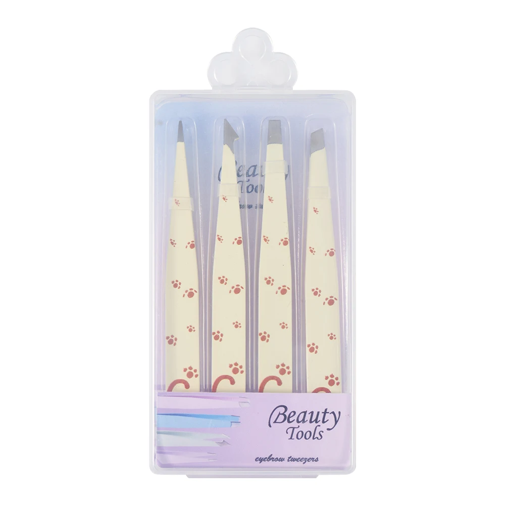 Stainless Steel Eyebrow Tweezer Face Hair Removal Tweezers Colorful Makeup Colored Eyebrow Tweezers