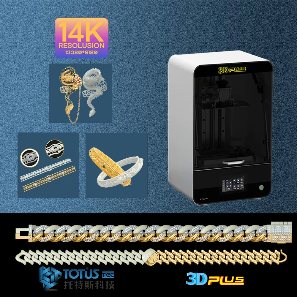 High Quality 14K LCD Jewelry 3D Printer Desktop Auto Liquid Addition Large Print Size 3D Printer