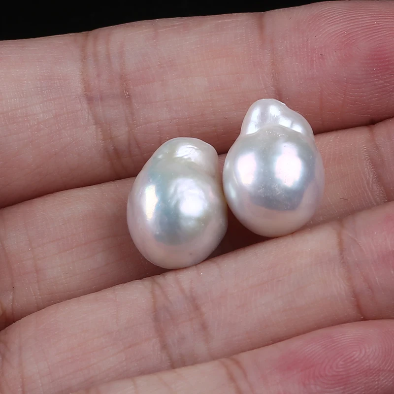  12-13 mm white loose baroque edison pearl beads in