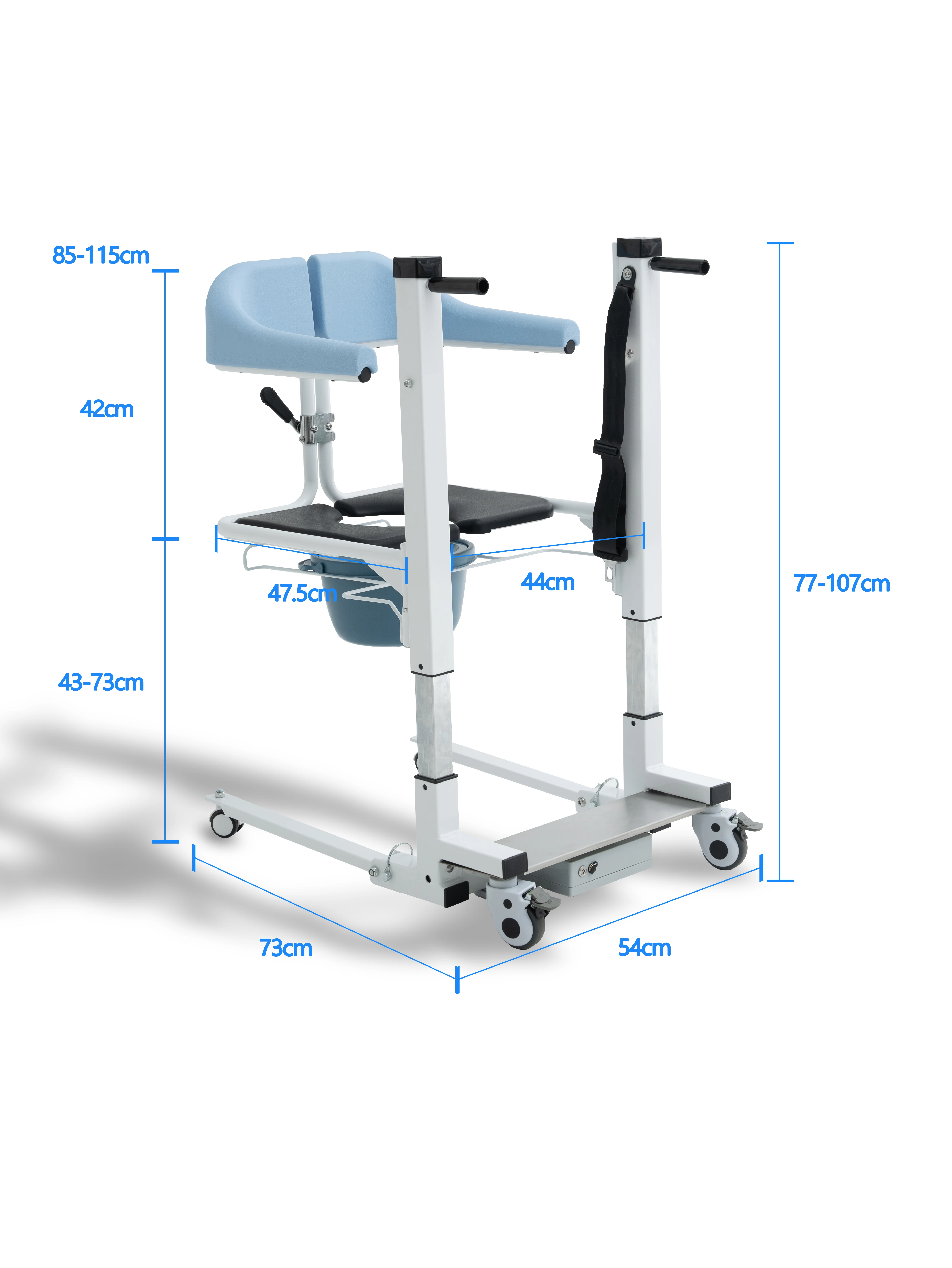 wheelchair patient lift transfer chair with wheel wireless remote control foldable transfer lift chair