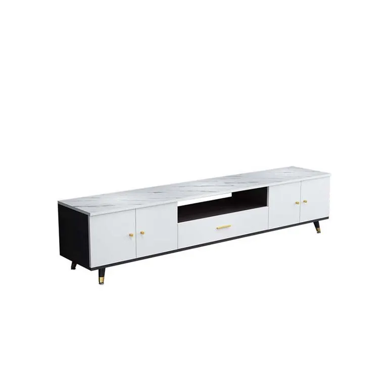 Nordic style marble TV cabinet coffee table combination set modern minimalist net red light luxury small apartment TV cabinet