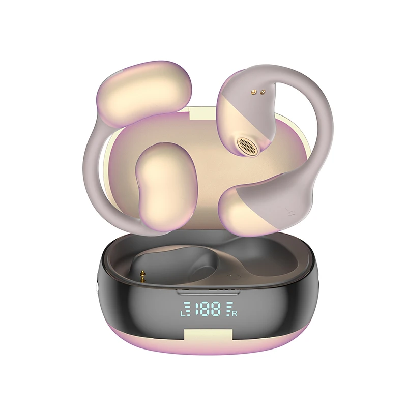 Wholesale Silicon Ear Hook Open Earbuds Waterproof Wireless Sports Headphones with Noise Cancelling and 5G Features