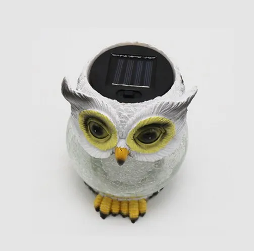 Solar Lights Outdoor Garden, Animal Solar Lights Outdoor Waterproof, Resin Owl Solar Lamps Decorative