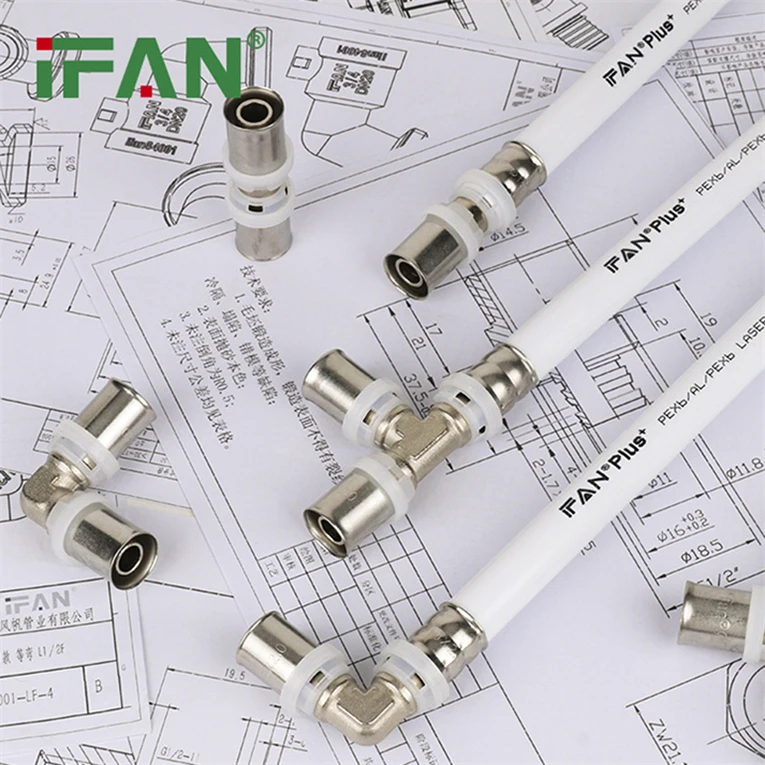 IFAN High Quality PEX Pipe Fittings Equal PEX Fitting 16 - 32MM PEX Brass Press Fittings