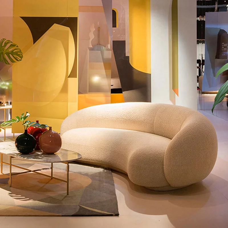 MIDOSO Italian minimalist designer Fashion Home Furniture Living Room Sectional Corner Sofa Sets