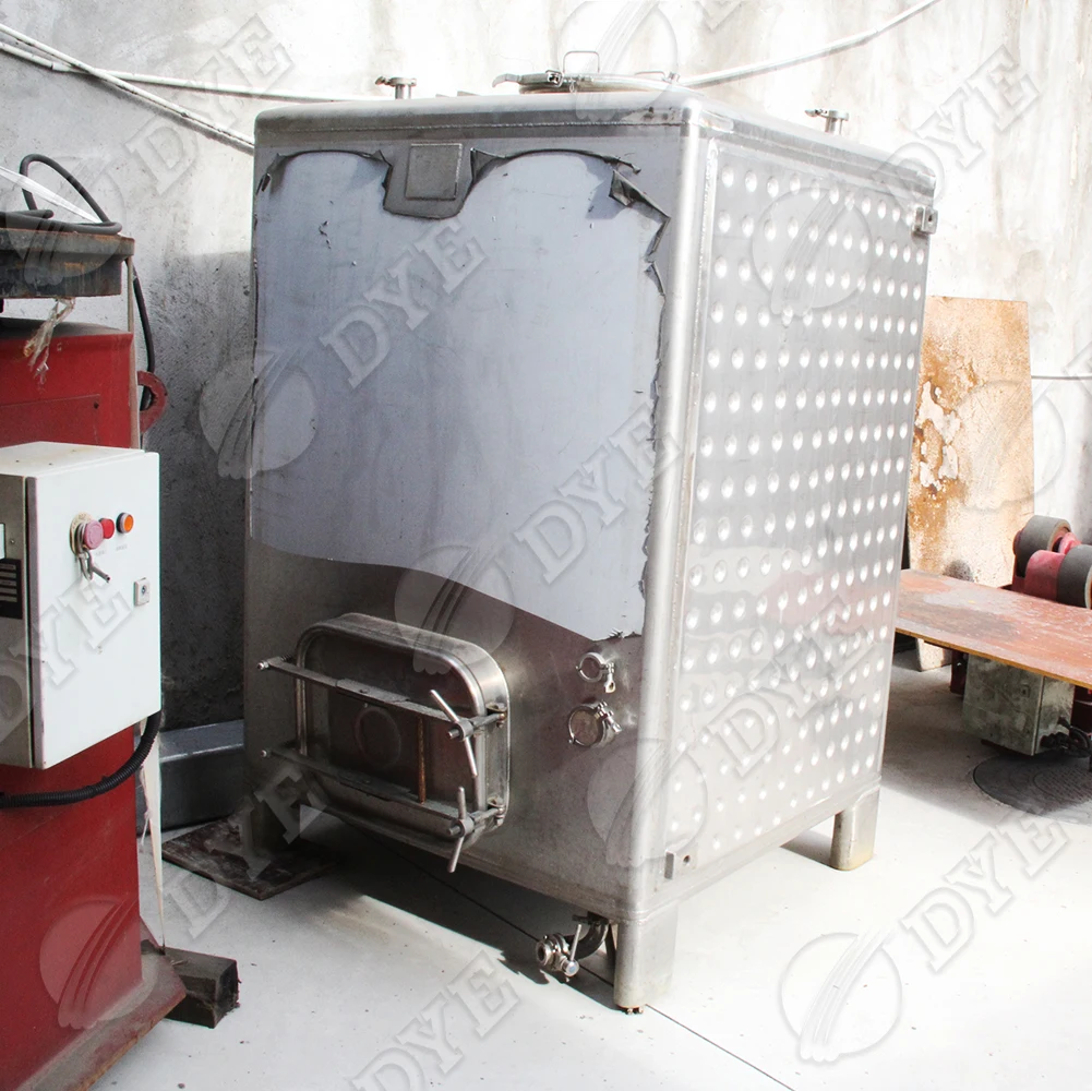 DYE Small Brewery Equipment fermenter square stainless steel tank container 1000/2000 liter ibc tote for