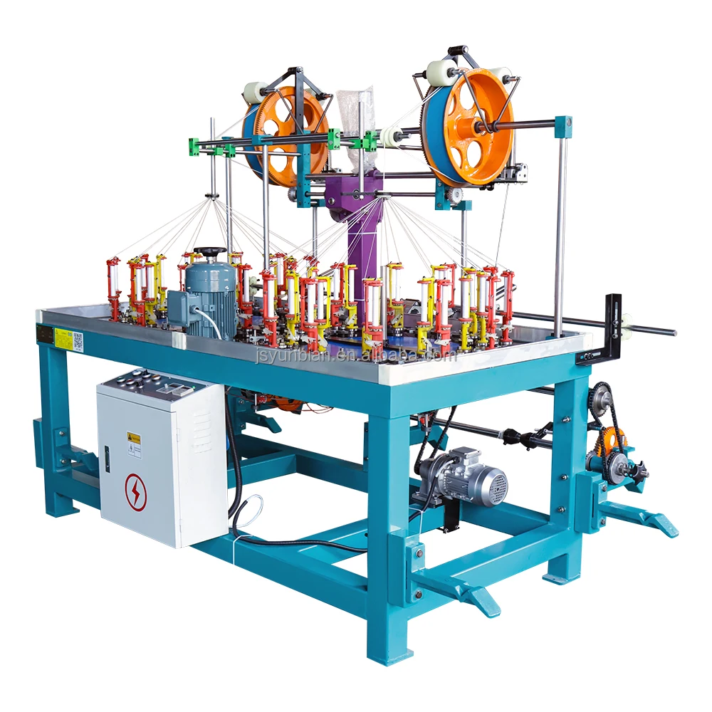 Yunbian (90-48-2) electric wire braiding machine 48spindle 2 head rope braiding machine behind take-up system wires cable